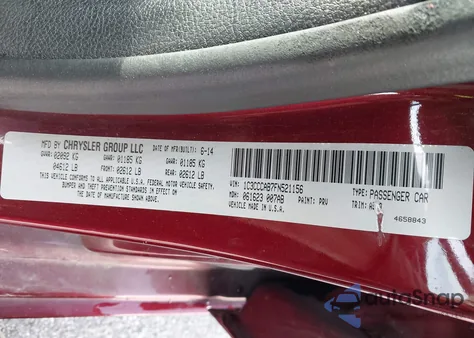 2015 Chrysler 200 Limited из США, поврежденный, VIN 1C3CCCAB7FN521156